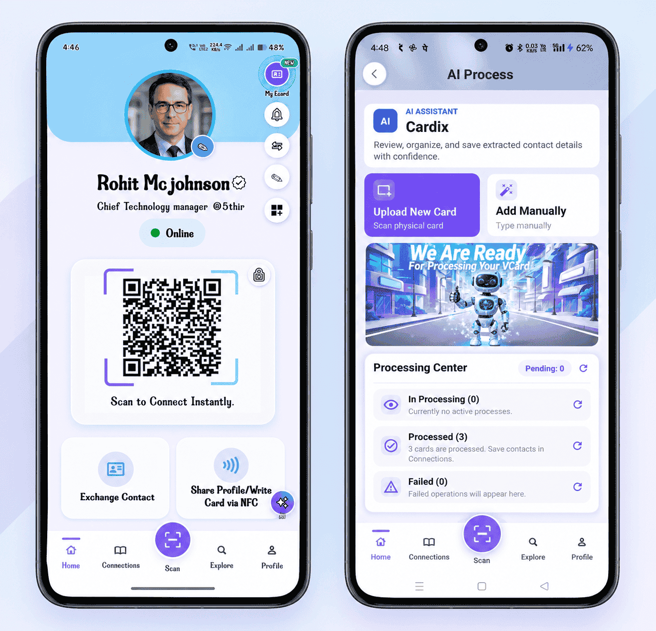 Vcarddly App